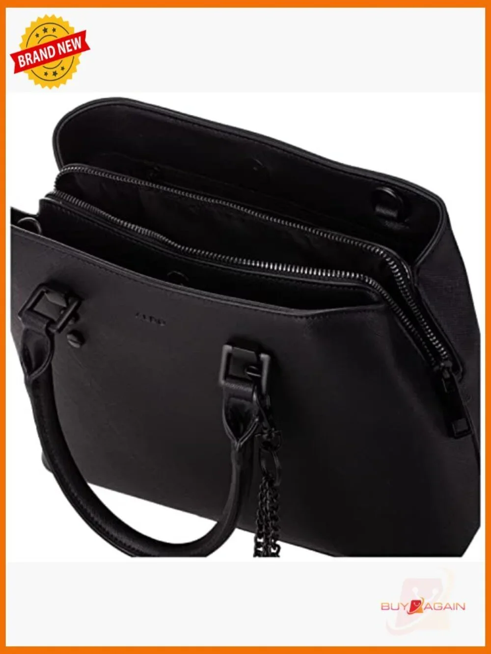 Spacious Synthetic Tote Bag with Shoulder Strap Top Zip Closure